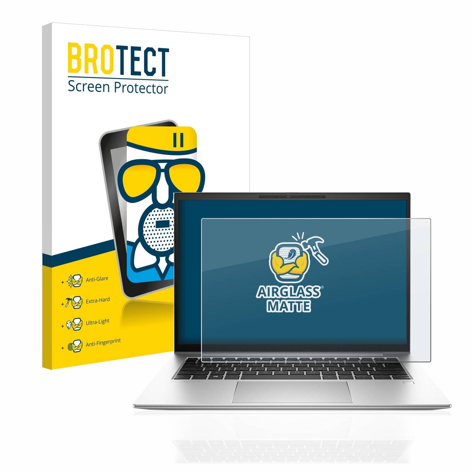 BROTECT AirGlass Matte Schutzglas Folie für HP EliteBook 845