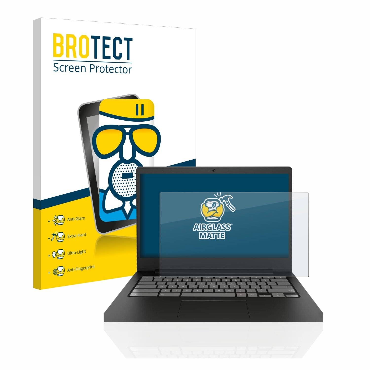 BROTECT AirGlass Matte Schutzglas Folie für Lenovo Chromebook S340