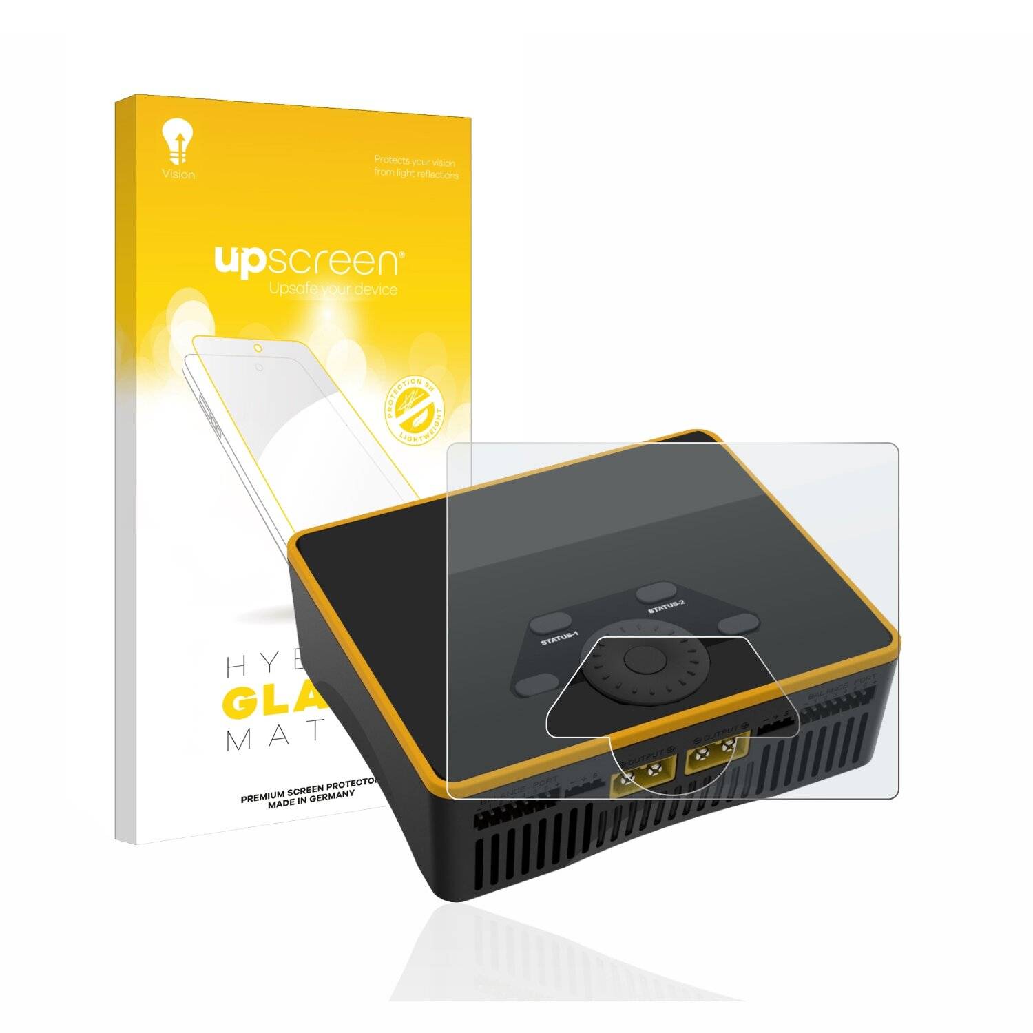 upscreen Hybrid Glass Matte Premium Schutzglas Folie für Junsi iCharger