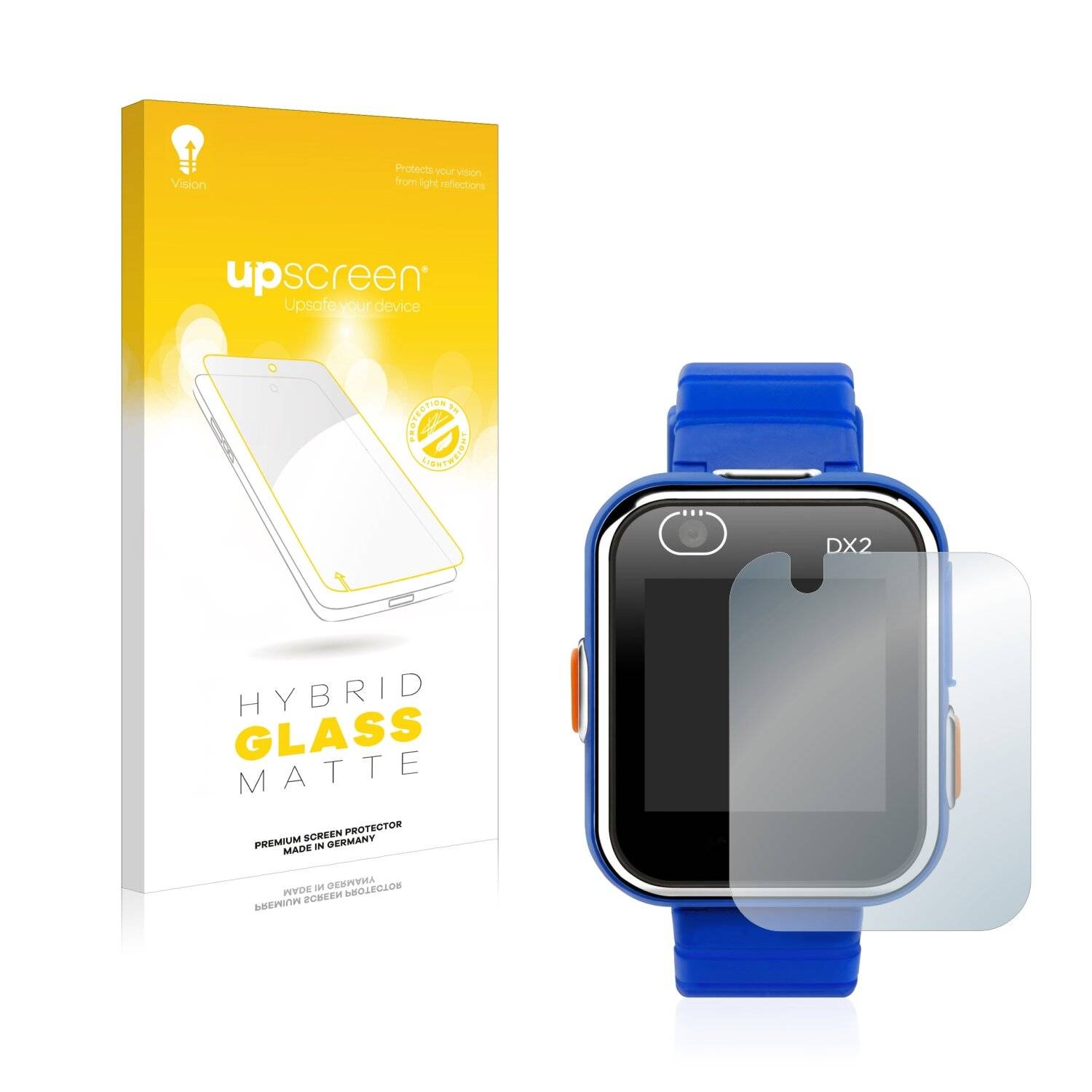 upscreen Hybrid Glass Matte Premium Schutzglas Folie für Vtech Kidizoom Smart Watch
