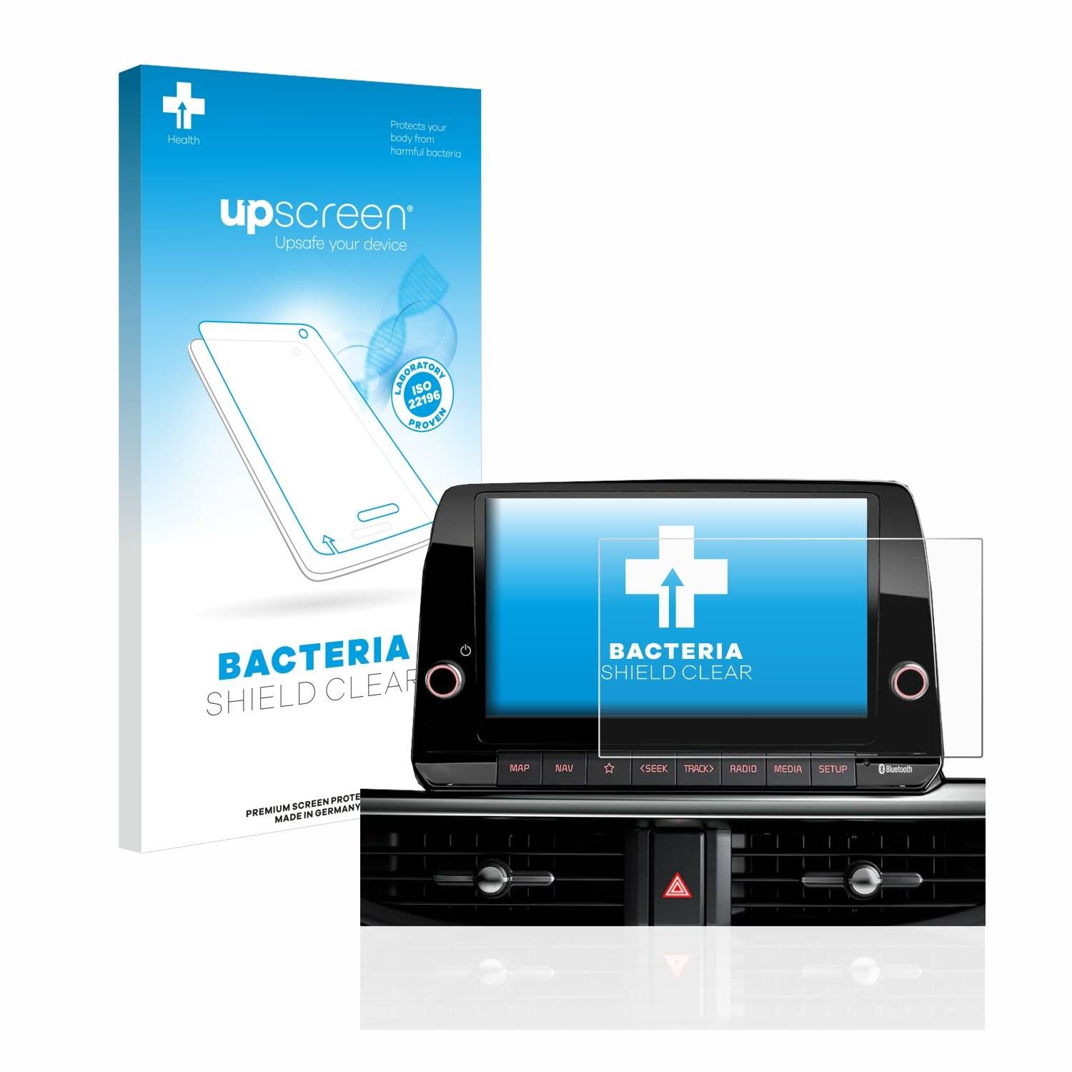 upscreen Bacteria Shield Clear Premium Antibakterielle Displayschutzfolie für Kia Picanto