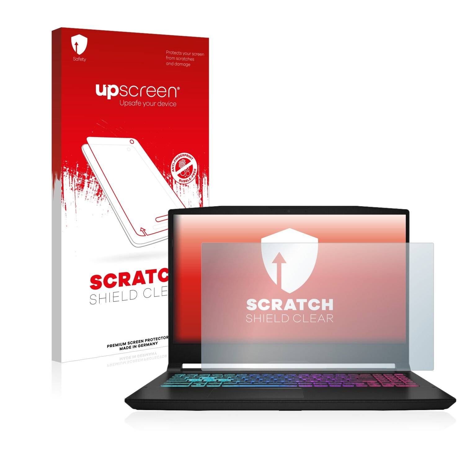 upscreen Scratch Shield Clear Premium Displayschutzfolie für MSI Katana 15
