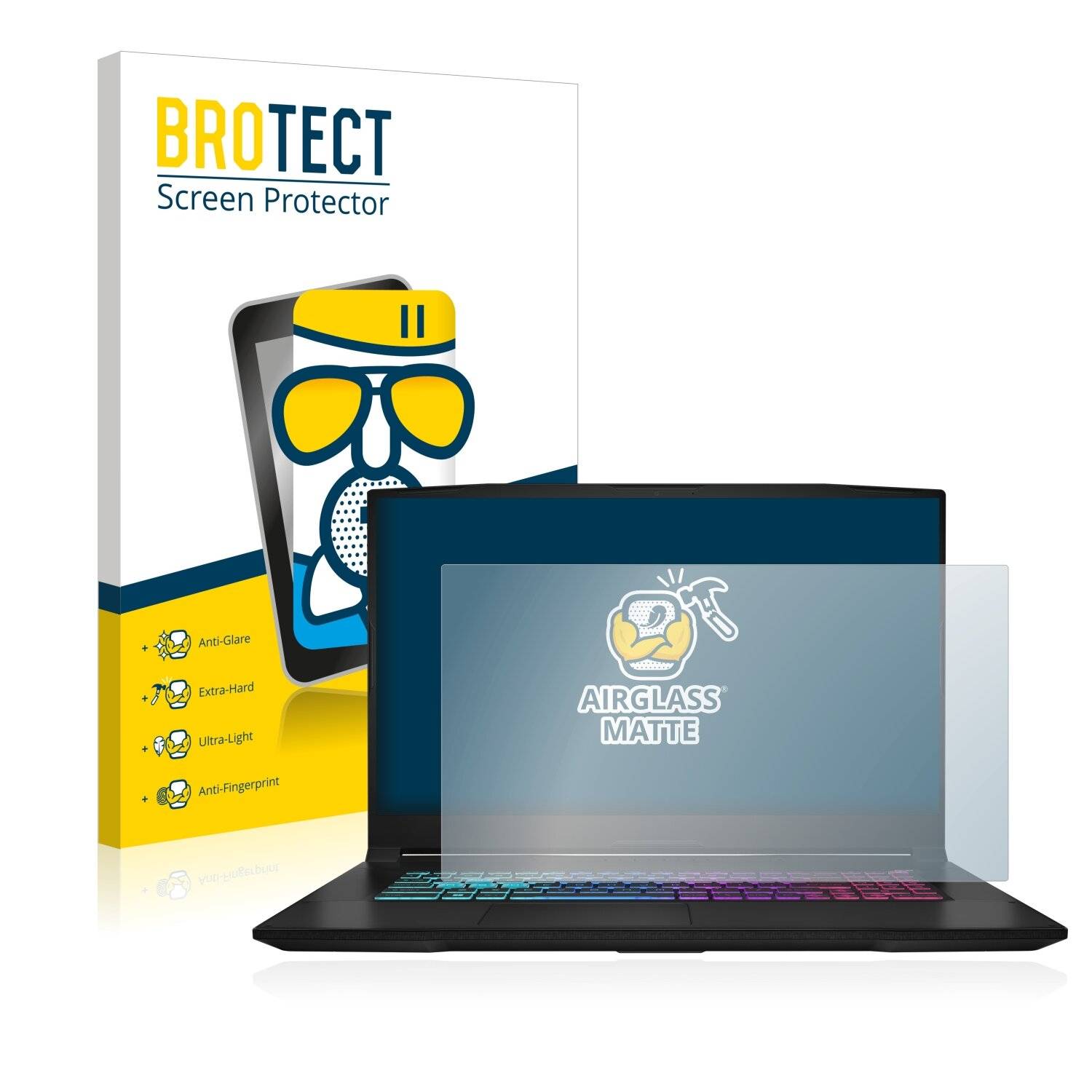 BROTECT AirGlass Matte Schutzglas Folie für MSI Katana 17