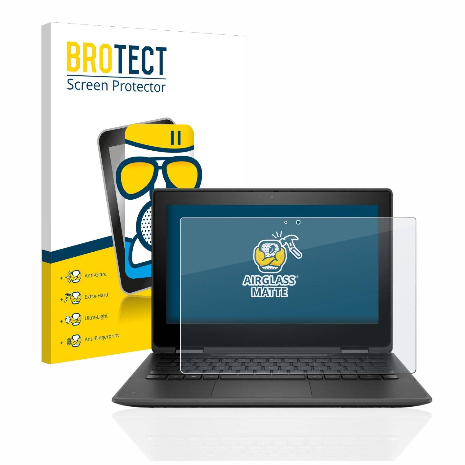 BROTECT AirGlass Matte Schutzglas Folie für HP Pro X360 Fortis 11