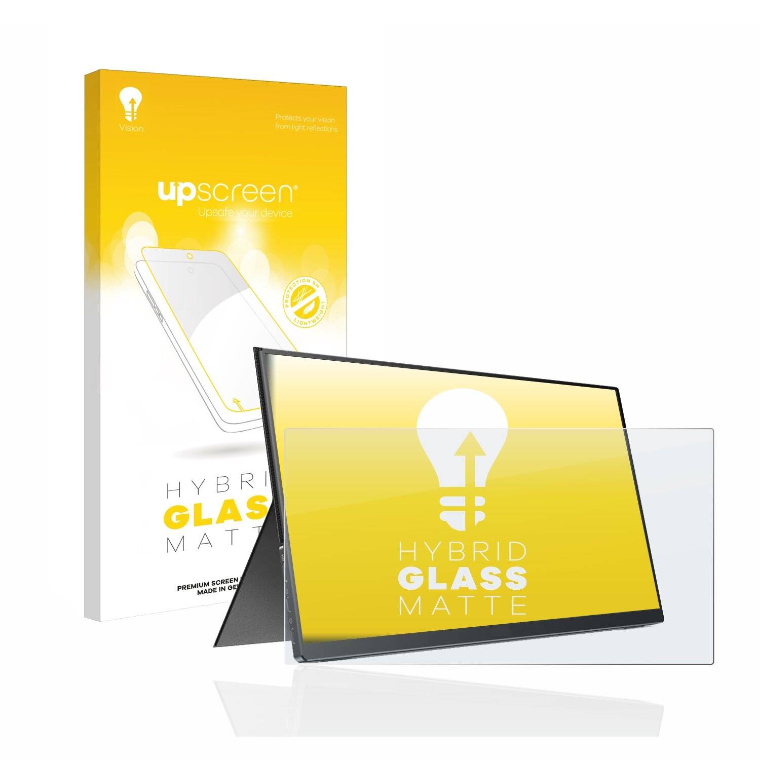 upscreen Hybrid Glass Matte Premium Schutzglas Folie für Arzopa A1 Gamut Slim