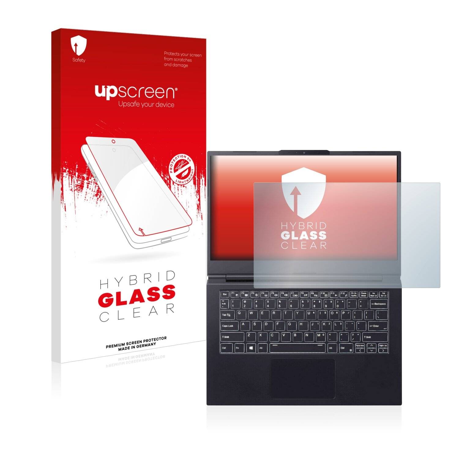 upscreen Hybrid Glass Clear Premium Schutzglas Folie für Hyrican 1685