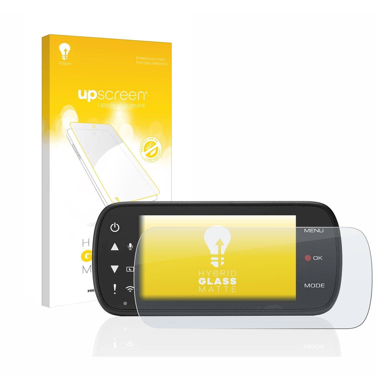 upscreen Hybrid Glass Matte Premium Schutzglas Folie für Kenwood