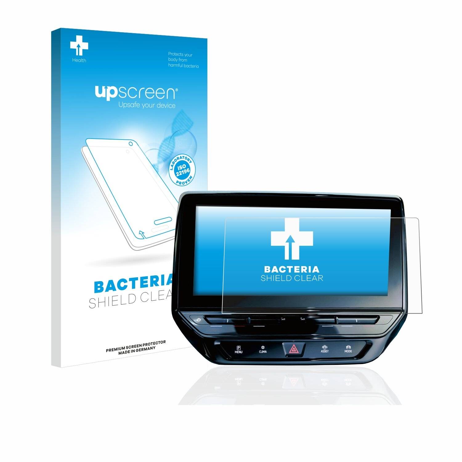 upscreen Bacteria Shield Clear Premium Antibakterielle Displayschutzfolie für Volkswagen