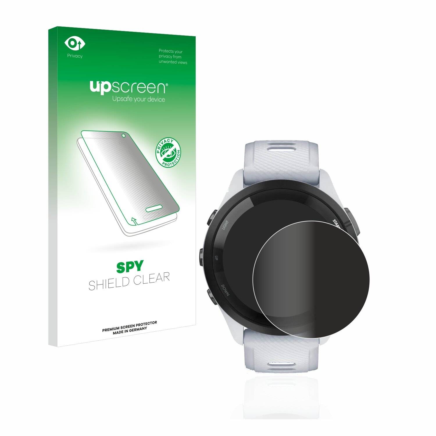 upscreen Spy Shield Clear Premium Blickschutzfolie für Garmin Forerunner 265 (46