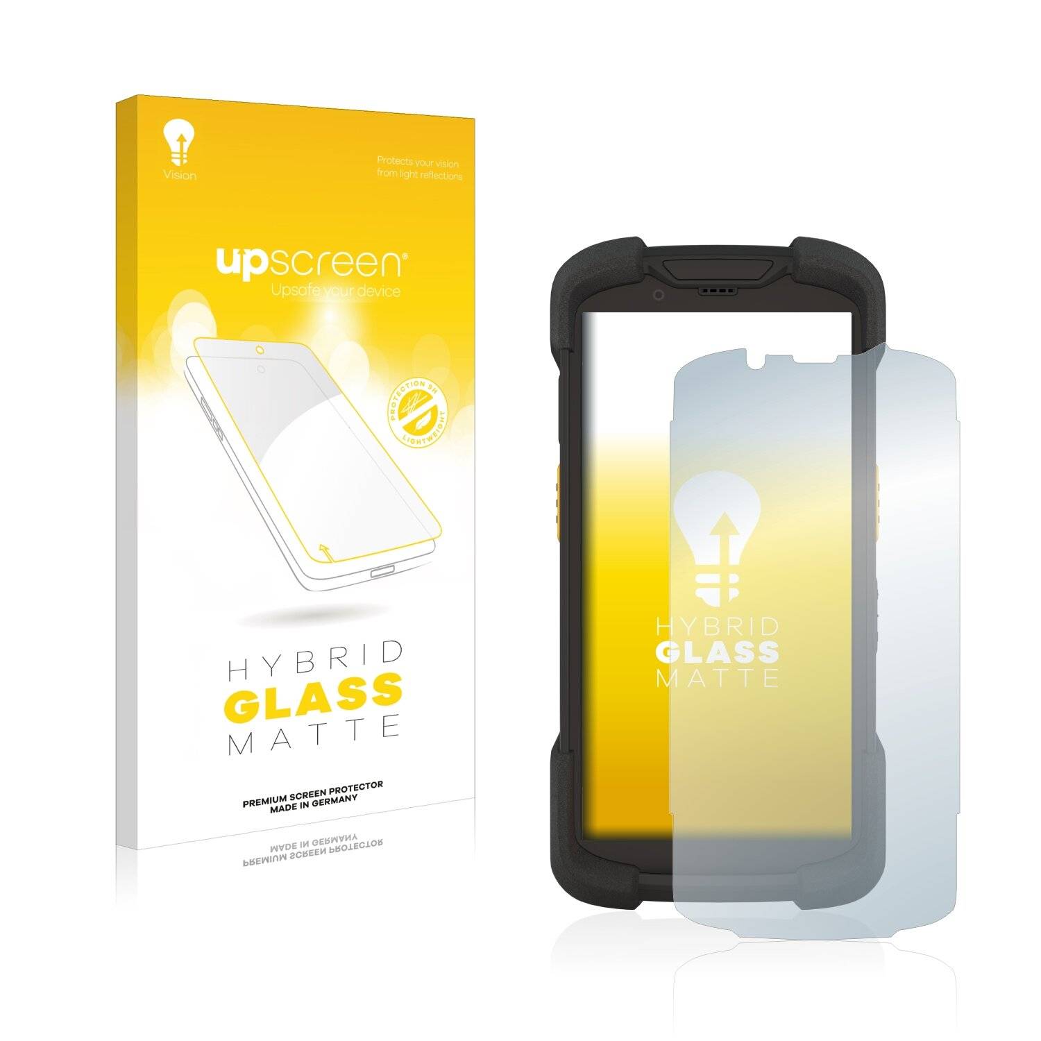 upscreen Hybrid Glass Matte Premium Schutzglas Folie für Zebra