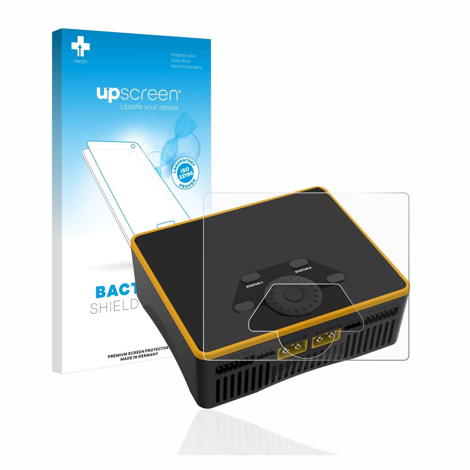 upscreen Bacteria Shield Clear Premium Antibakterielle Displayschutzfolie für Junsi iCharger