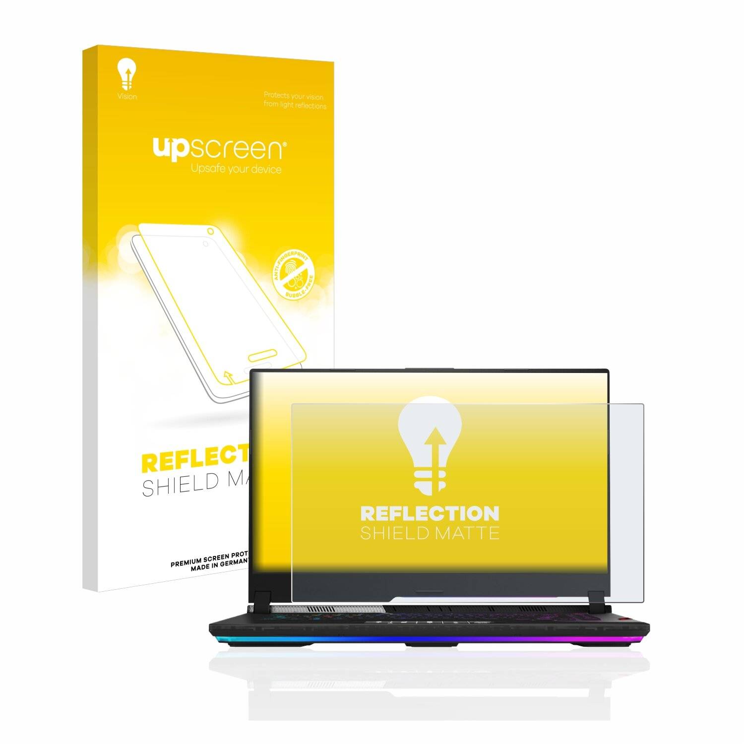 upscreen Reflection Shield Matte Premium Displayschutzfolie für Asus ROG Strix Scar 15