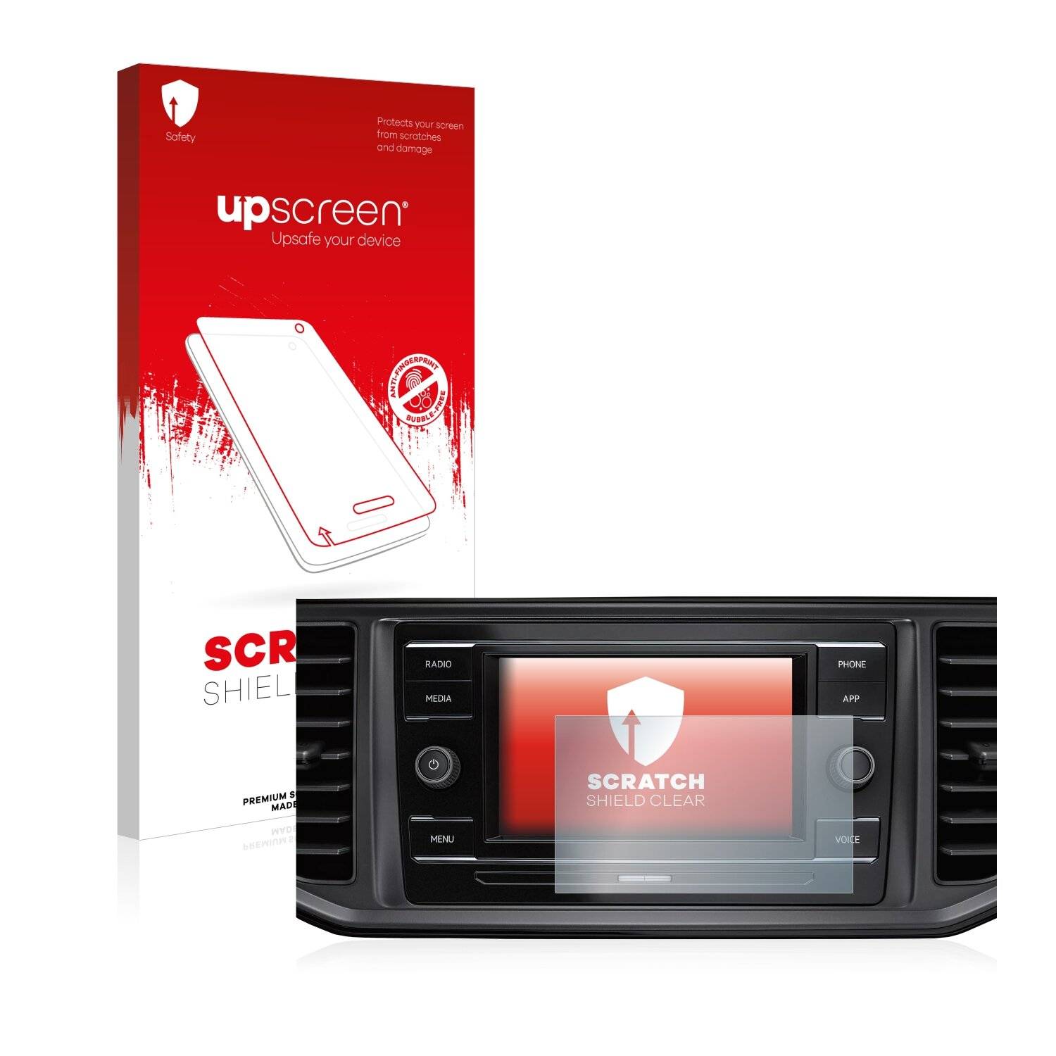 upscreen Scratch Shield Clear Premium Displayschutzfolie für Volkswagen Crafter Composition