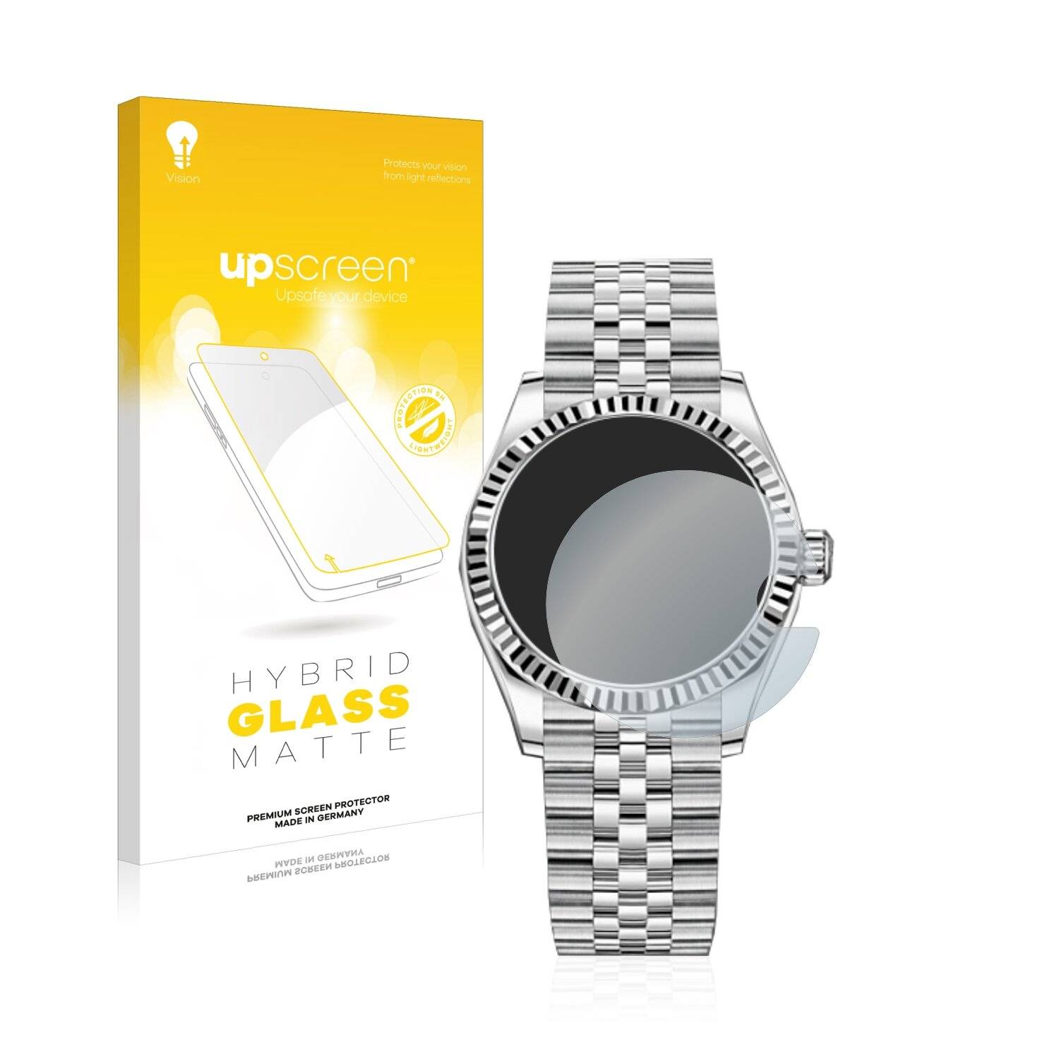 upscreen Hybrid Glass Matte Premium Schutzglas Folie für Rolex Datejust