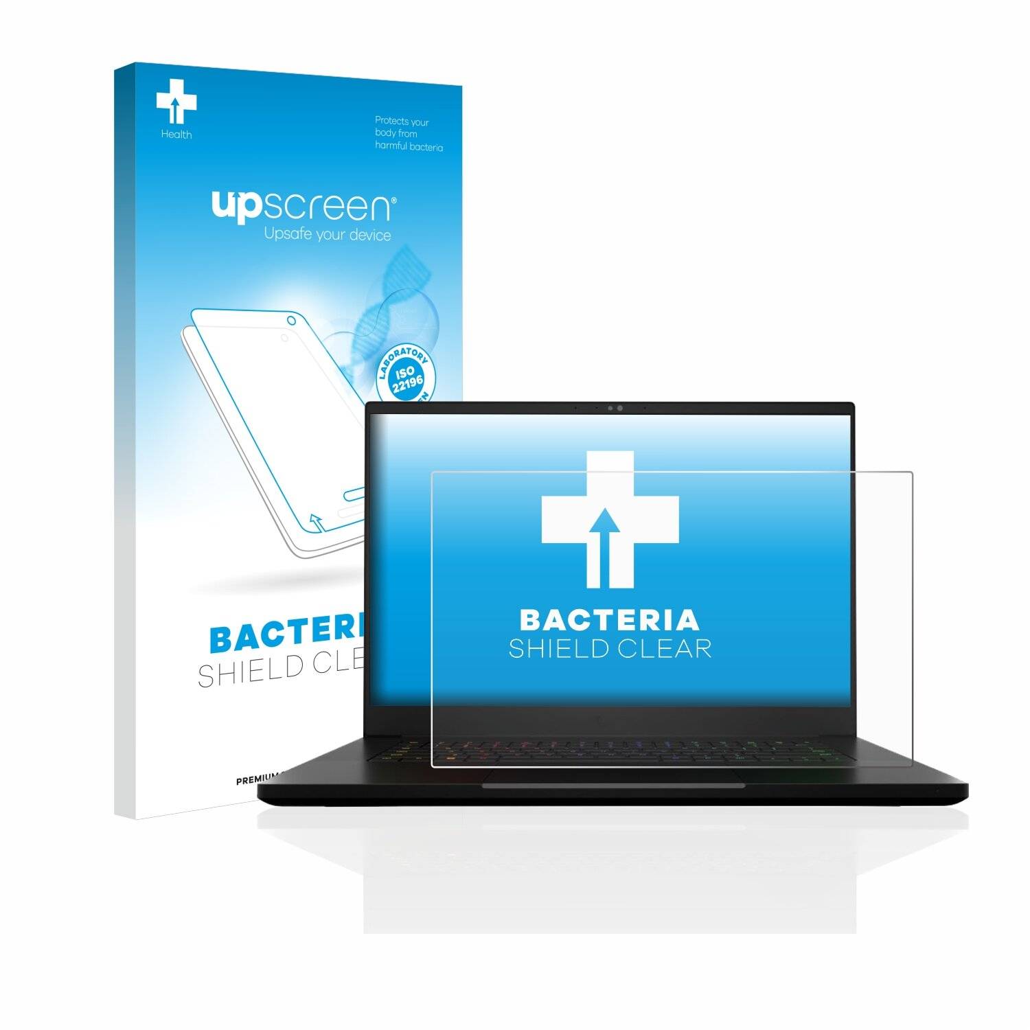 upscreen Bacteria Shield Clear Premium Antibakterielle Displayschutzfolie für Razer Blade 15