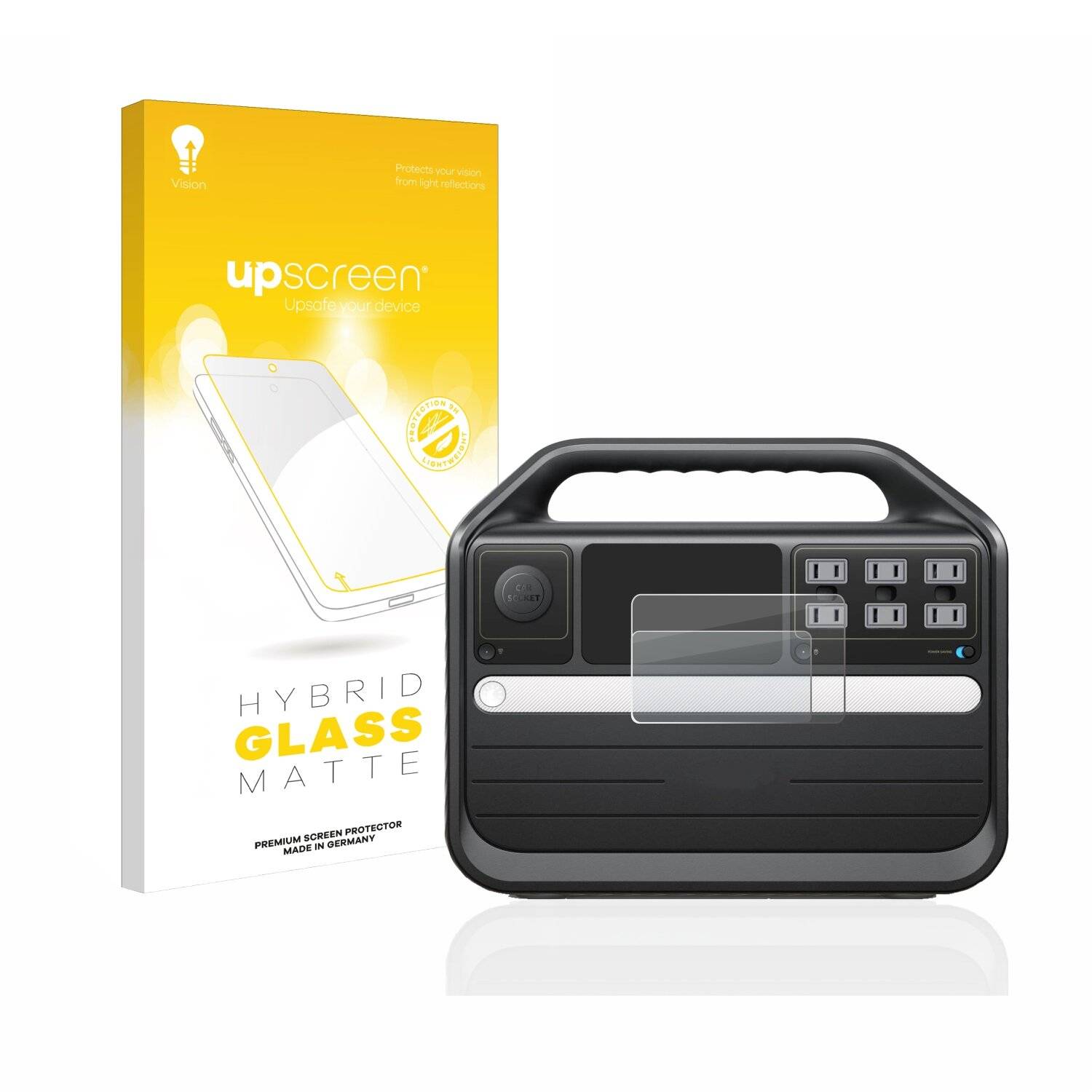 upscreen Hybrid Glass Matte Premium Schutzglas Folie für Anker Powerhouse
