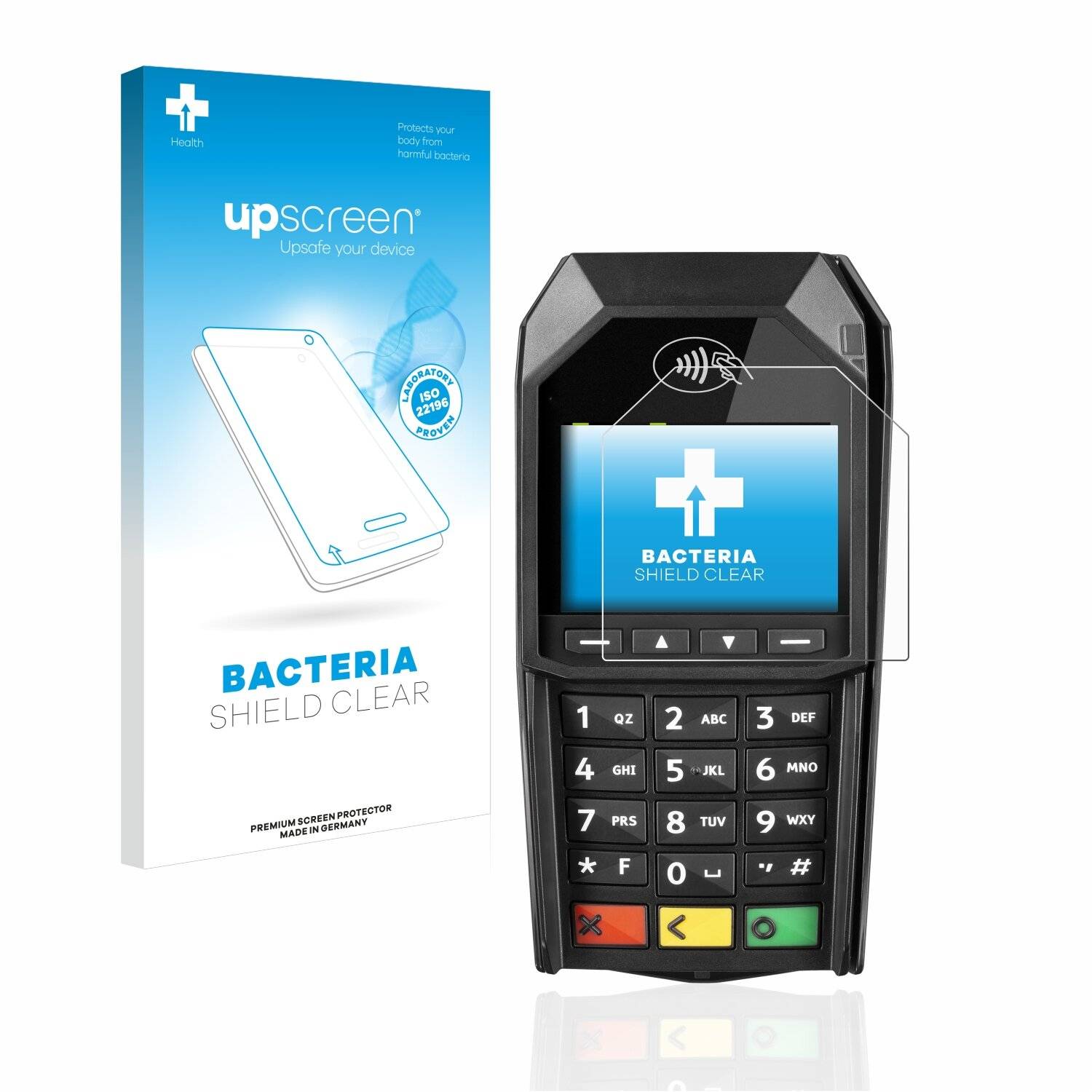 upscreen Bacteria Shield Clear Premium Antibakterielle Displayschutzfolie für ingenico
