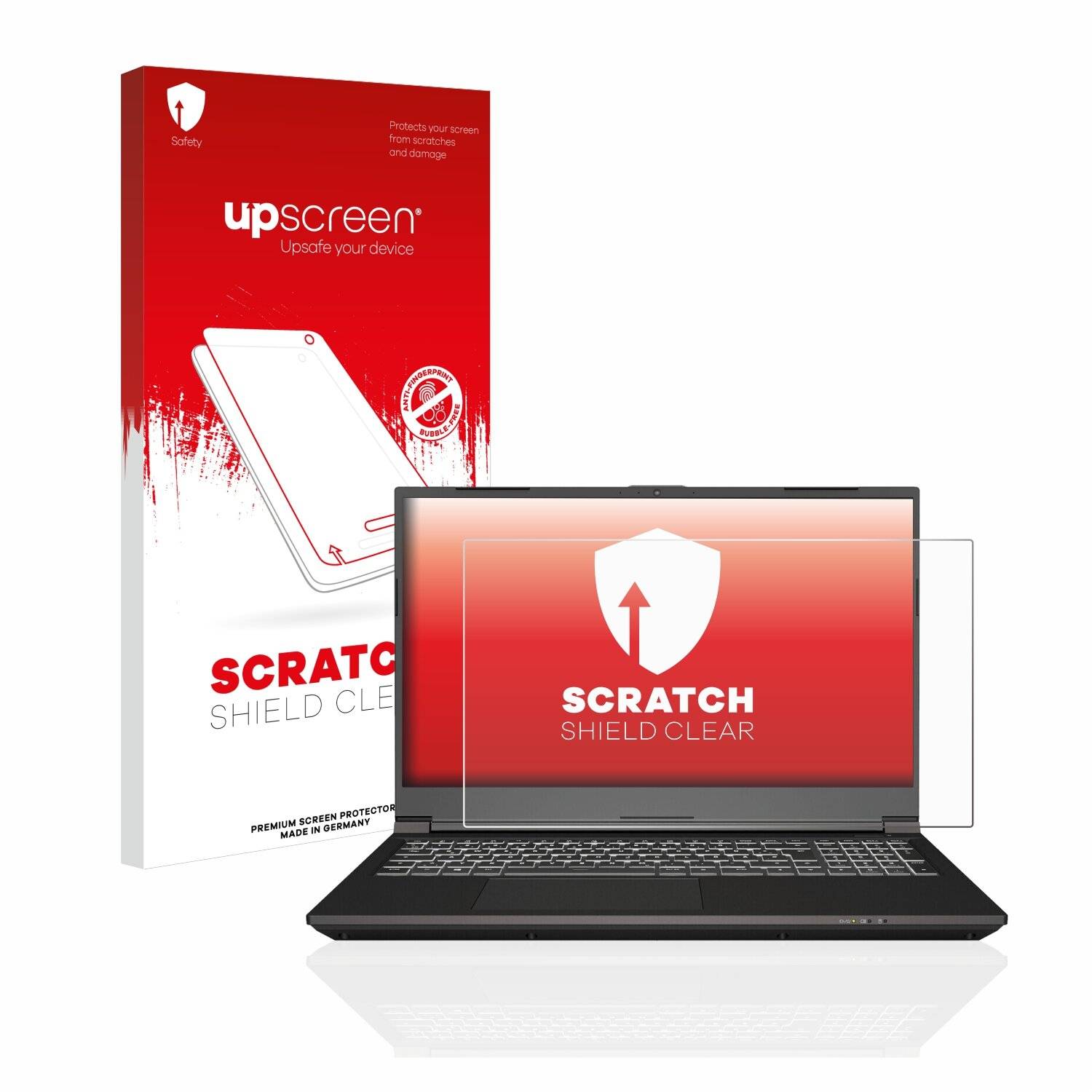 upscreen Scratch Shield Clear Premium Displayschutzfolie für Schenker XMG FOCUS 15