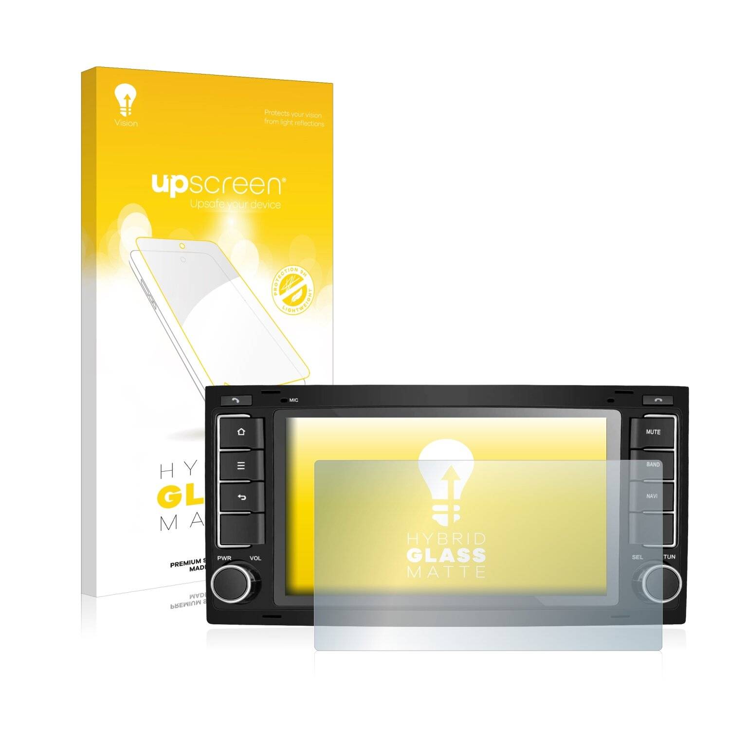 upscreen Hybrid Glass Matte Premium Schutzglas Folie für M.I.C.