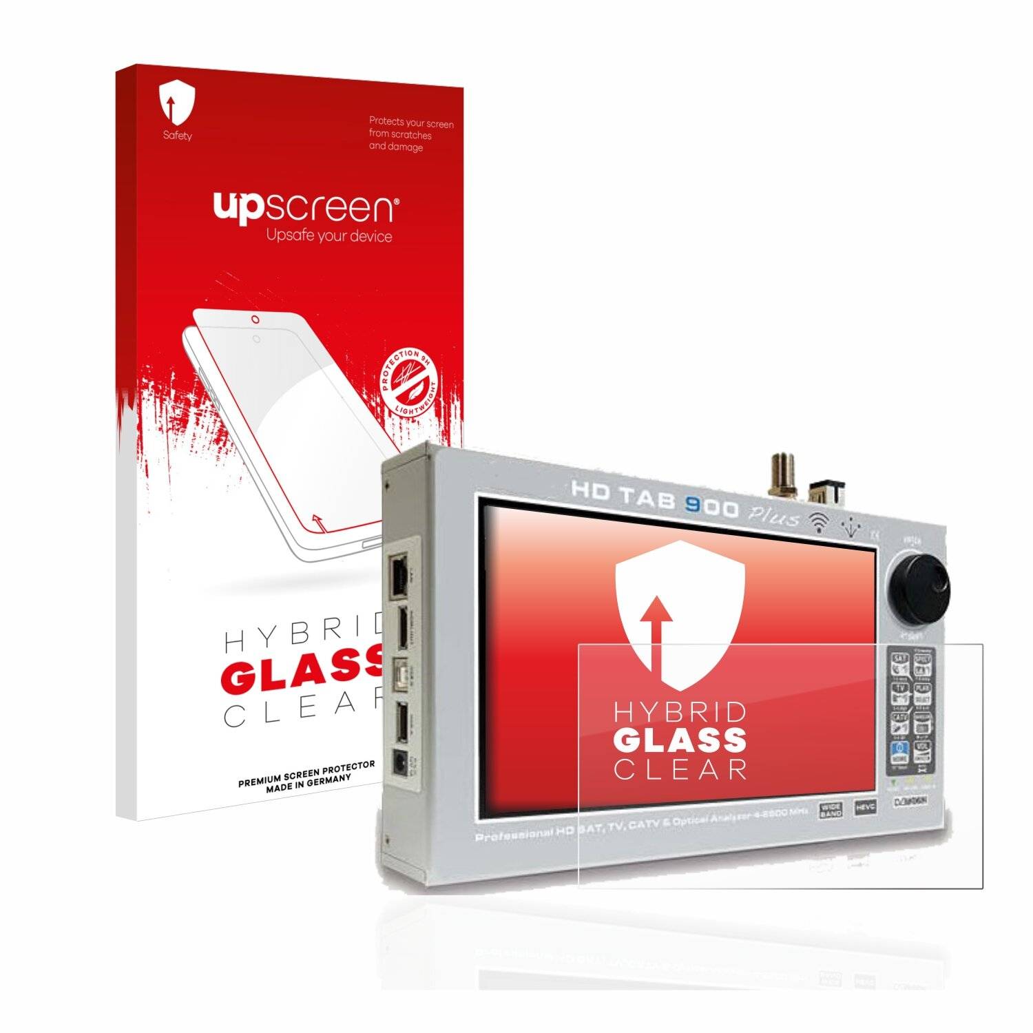 upscreen Hybrid Glass Clear Premium Schutzglas Folie für Rover TAB 900
