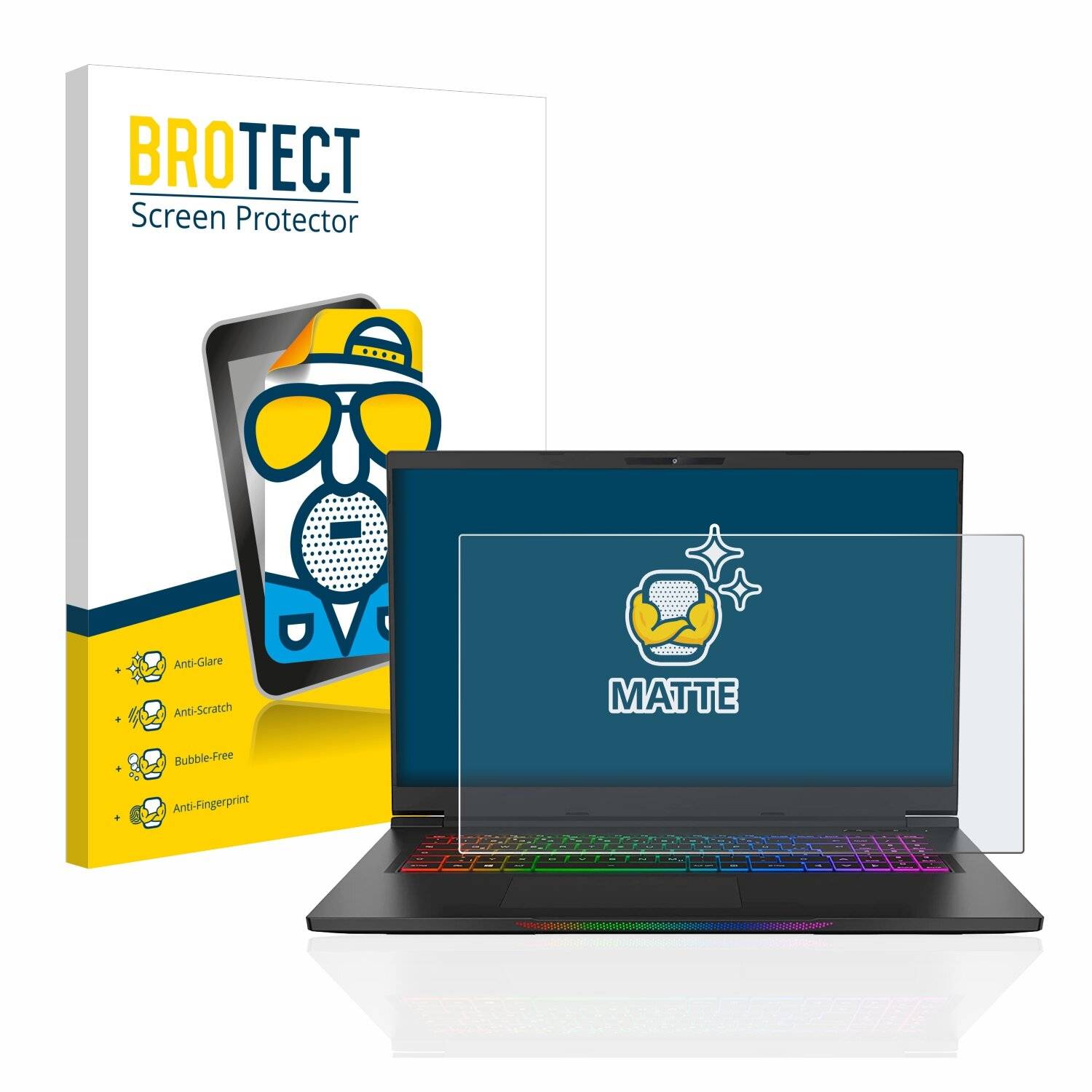 BROTECT Matte Displayschutzfolie für Medion Erazer Beast X30 - Entspiegelt,