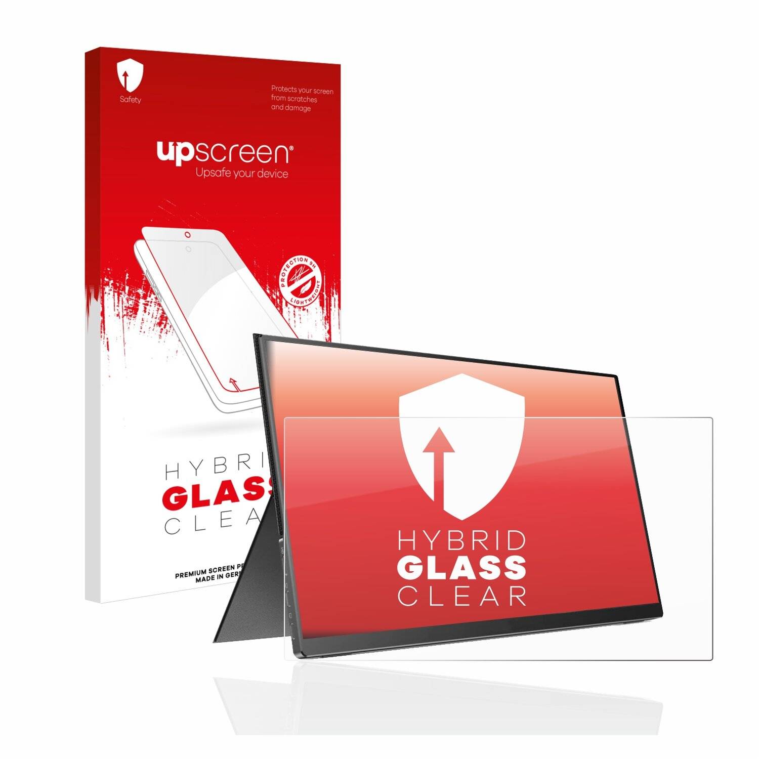 upscreen Hybrid Glass Clear Premium Schutzglas Folie für Arzopa A1 Gamut Slim