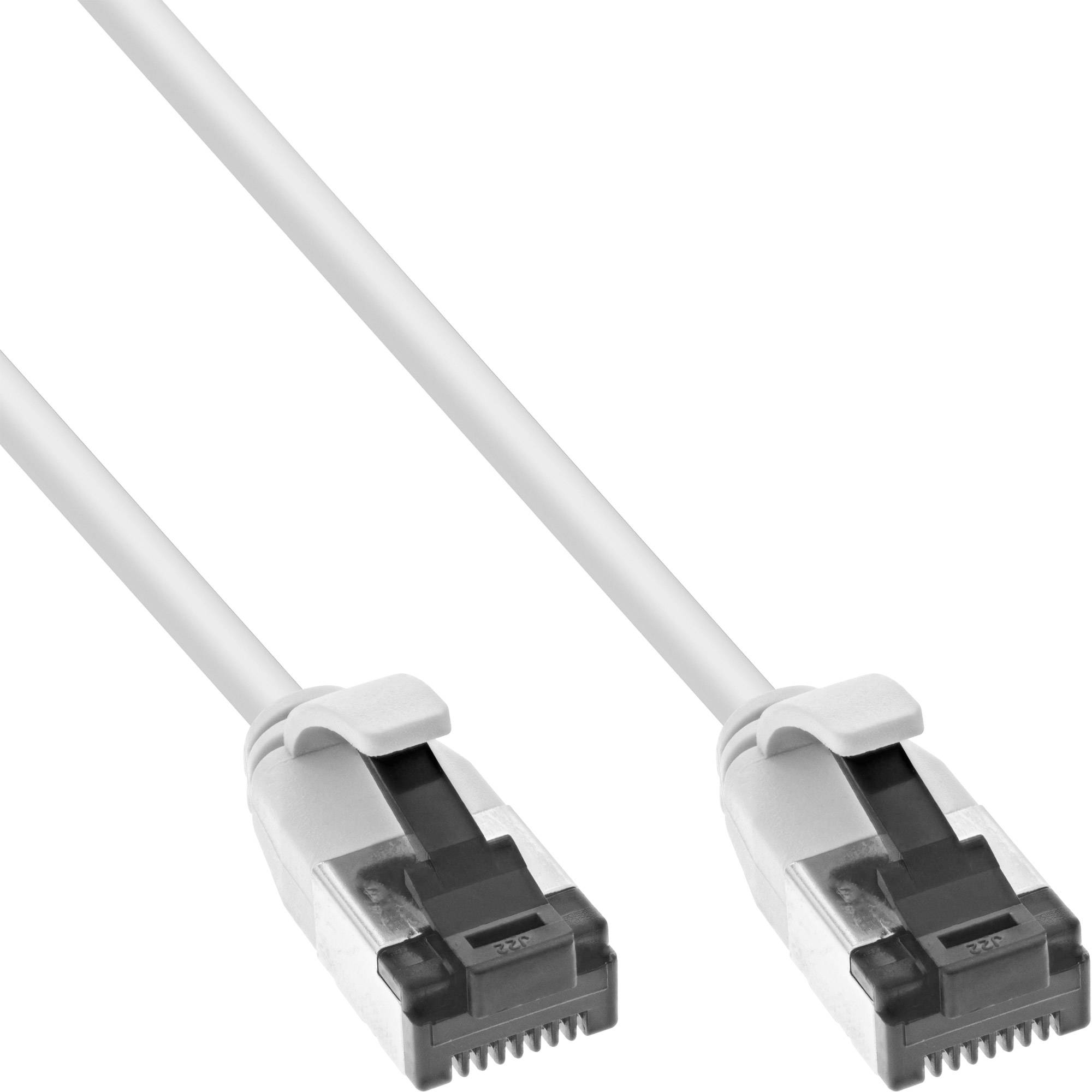 INLINE - Patchkabel slim - U/FTP - Cat.8.1 - TPE halogenfrei - weiß - 2m