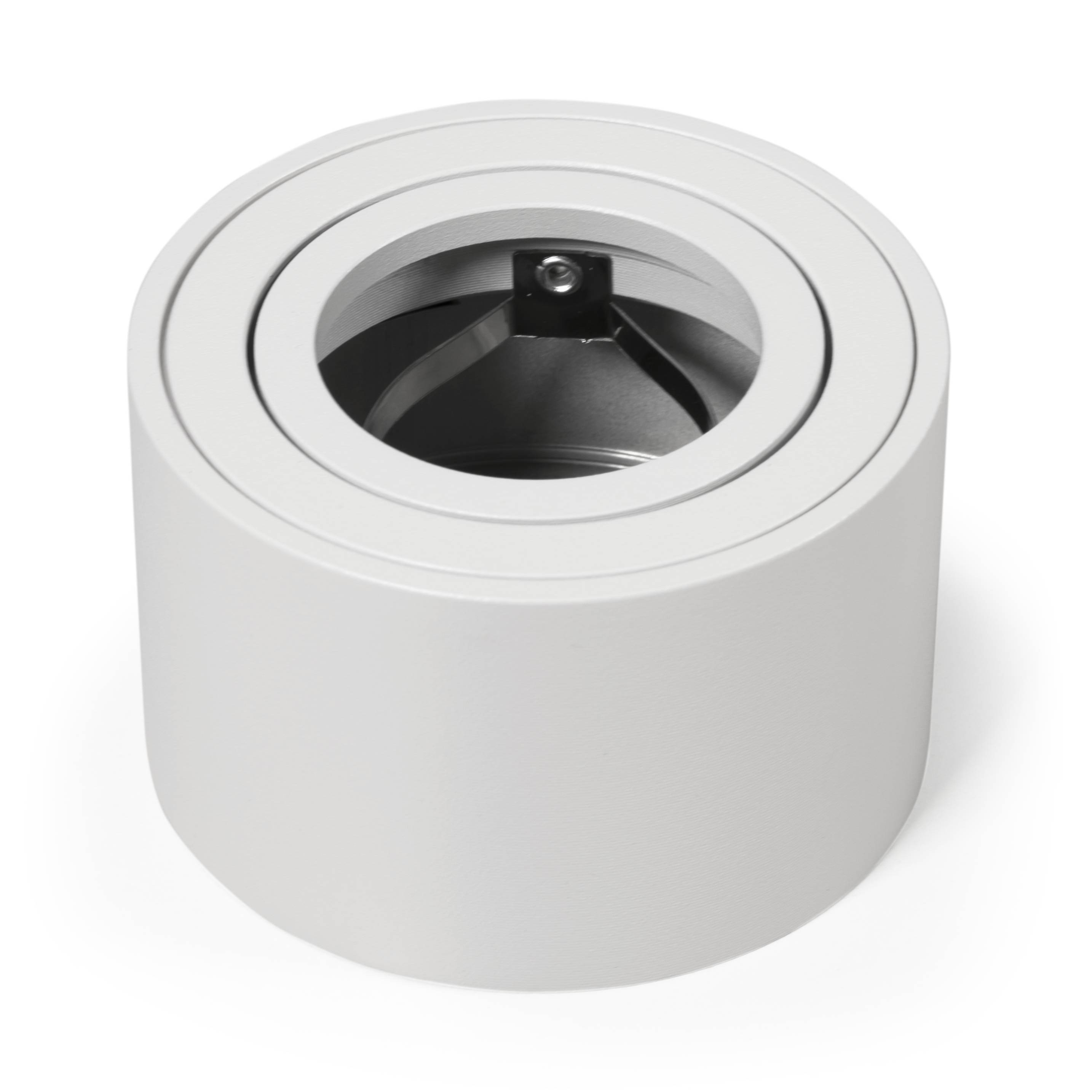 Aufbaurahmen McShine "KL-10" rund, schwenkbar, weiß, ØxH 80x50mm