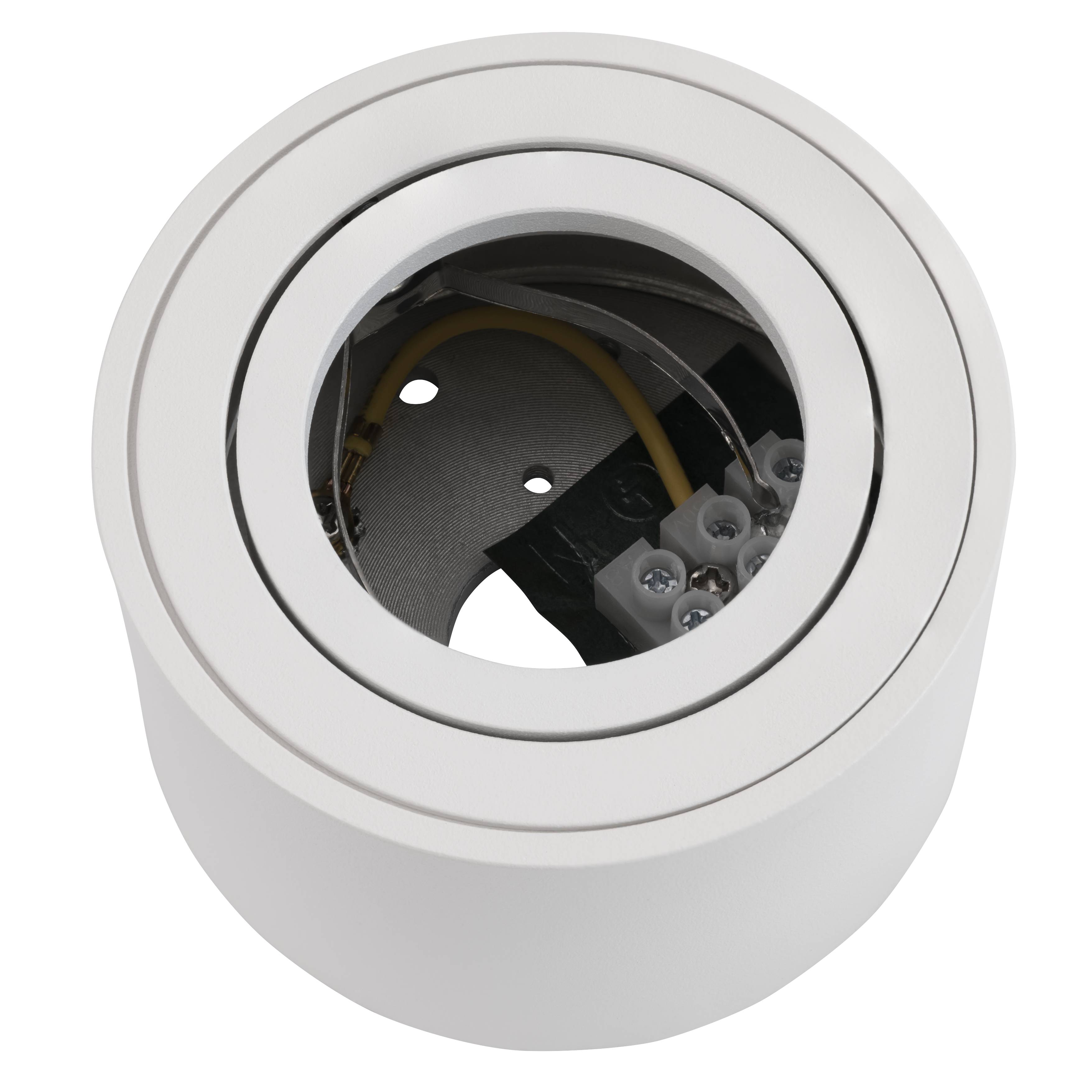 Aufbaurahmen McShine "KL-10" rund, schwenkbar, weiß, ØxH 80x50mm