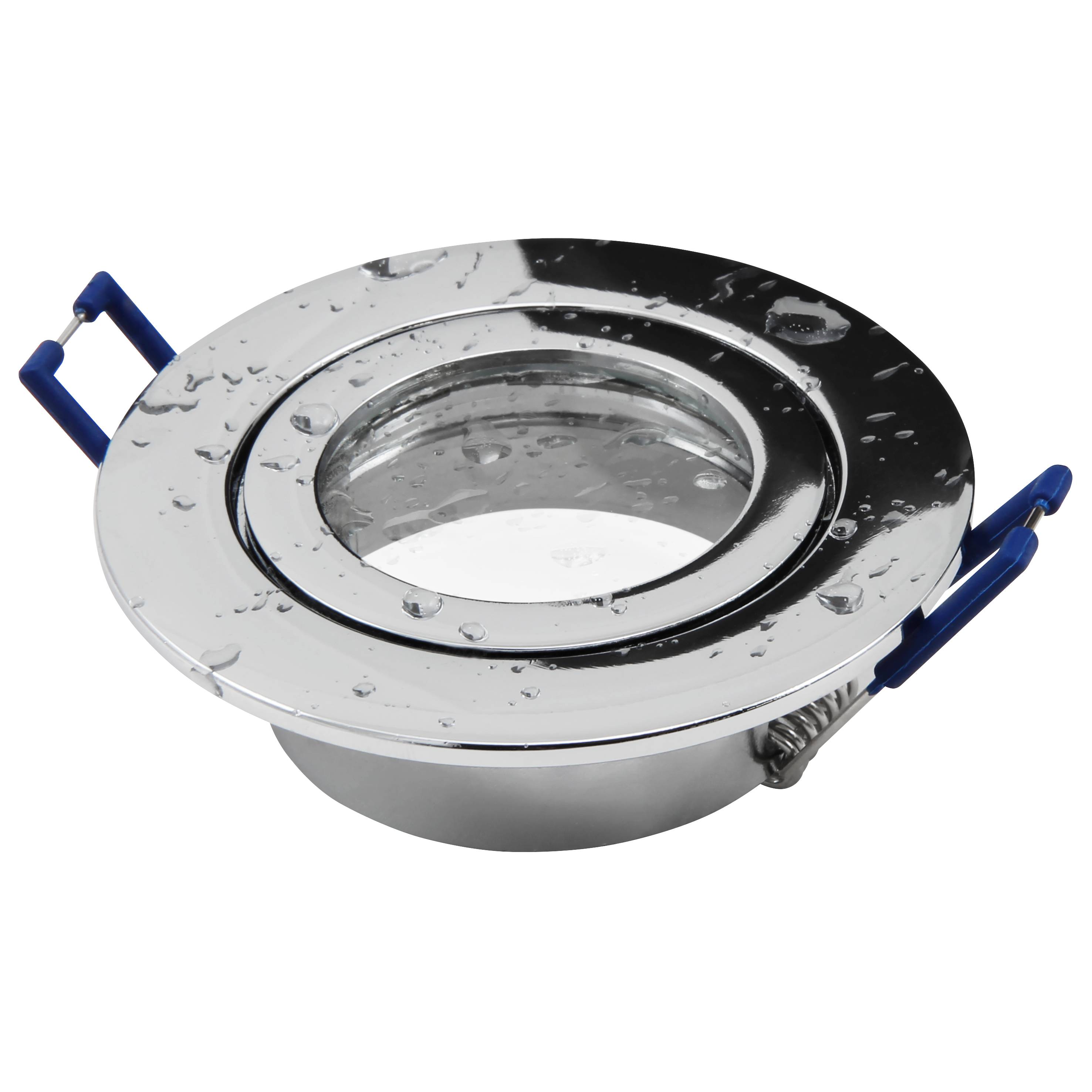 Einbaurahmen McShine "DL-54" rund, Clip-Verschluss, IP44, Chrom