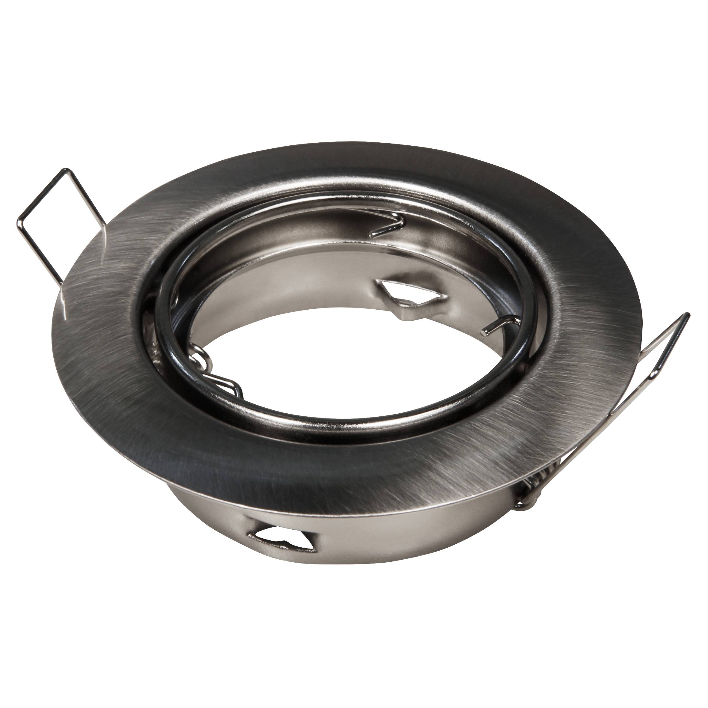 Einbaurahmen McShine "ER-87" Edelstahl gebürstet, Ø87mm, schwenkbar