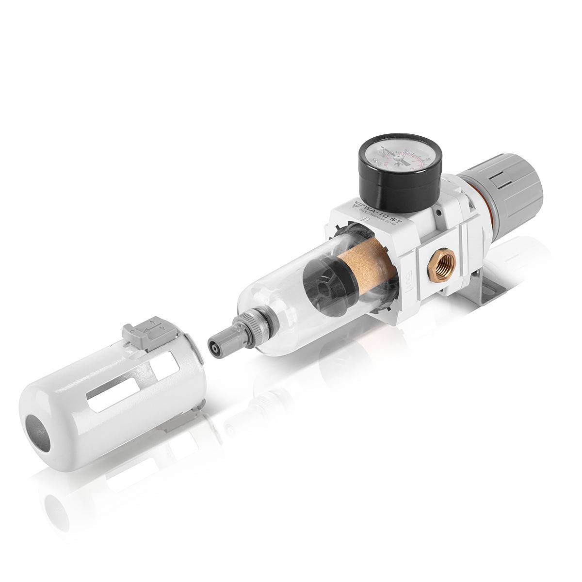 STAHLWERK Wasserabscheider Wartungseinheit Druckluft Druckregler 10,5 bar 1/4"