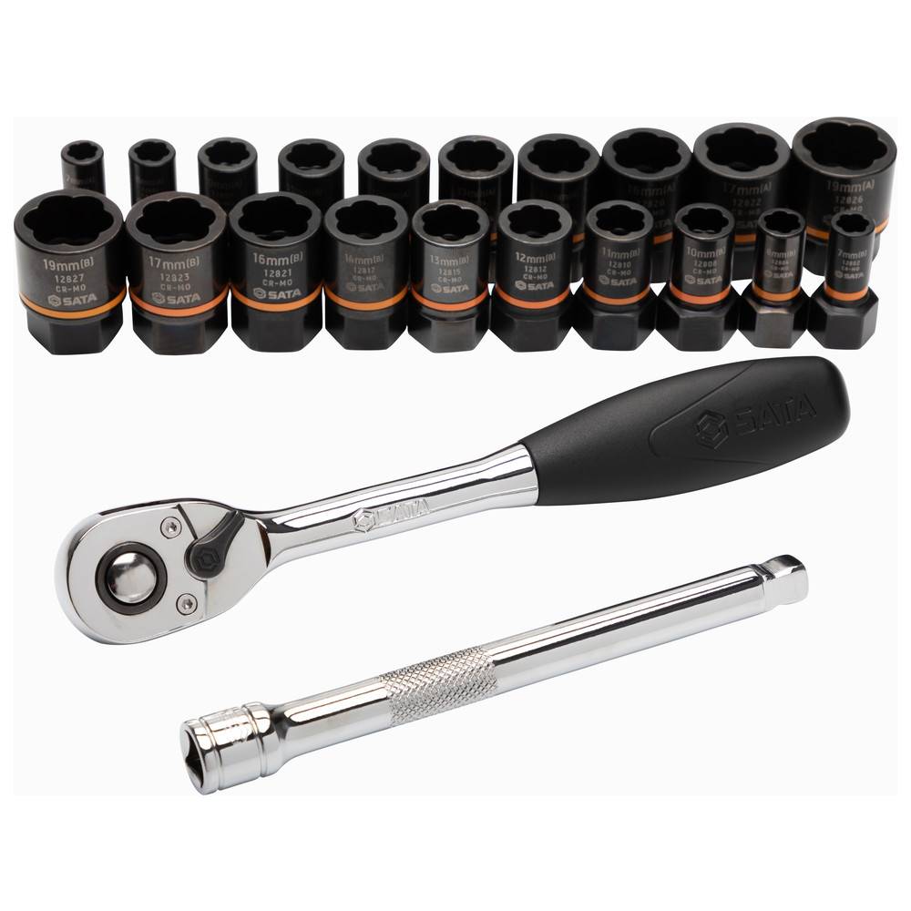 SATA Schraubenausdreher-Set BoltBiter, 23-teilig, 1/4 und 3/8 "