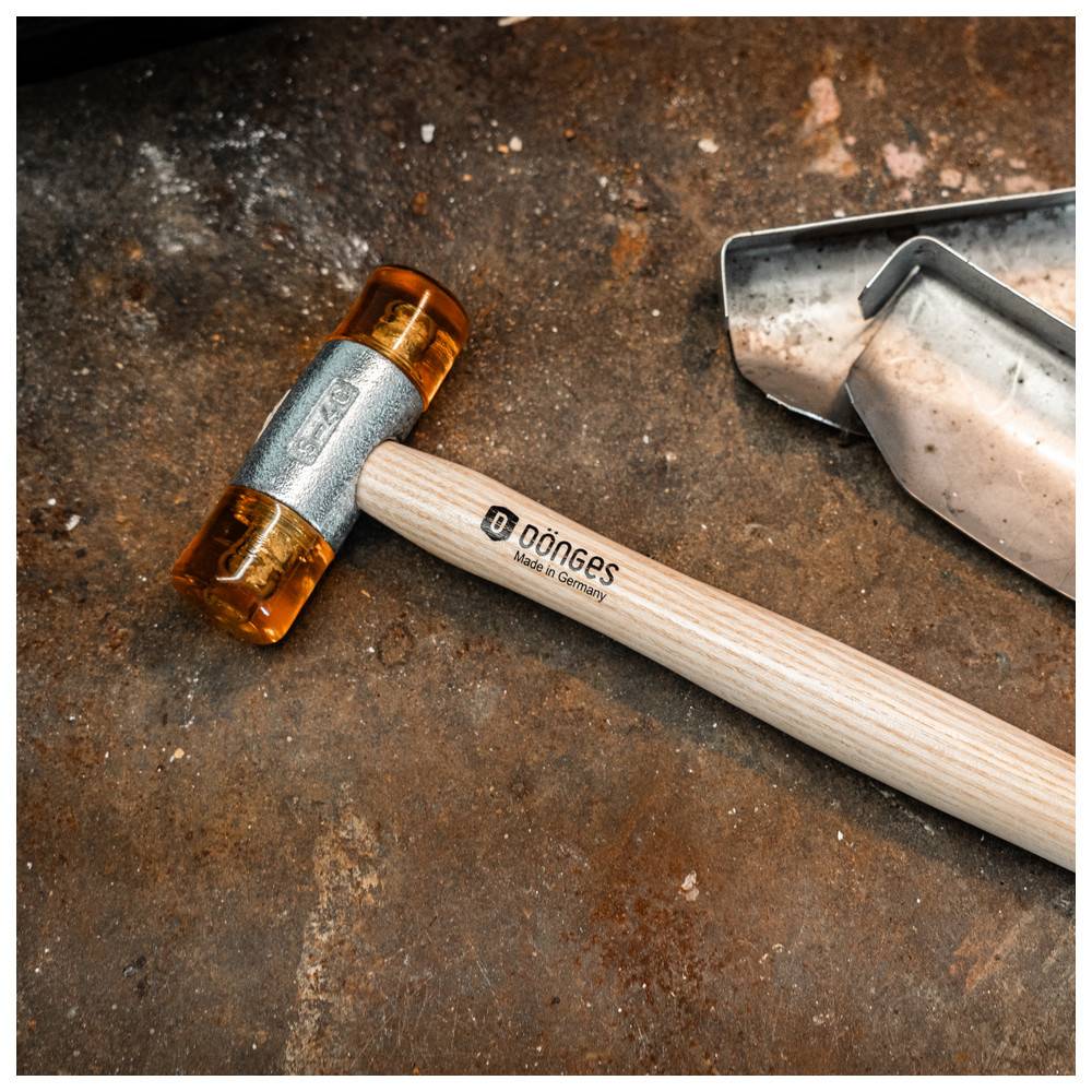 Dönges Kunststoffhammer mit lackiertem Eschenstiel, 22 mm, Gelb