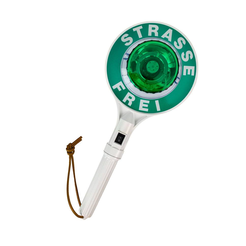 Dönges Anhaltestab, rot/rot, HALT ZOLL / HALT ZOLL, beidseitig, LED D5