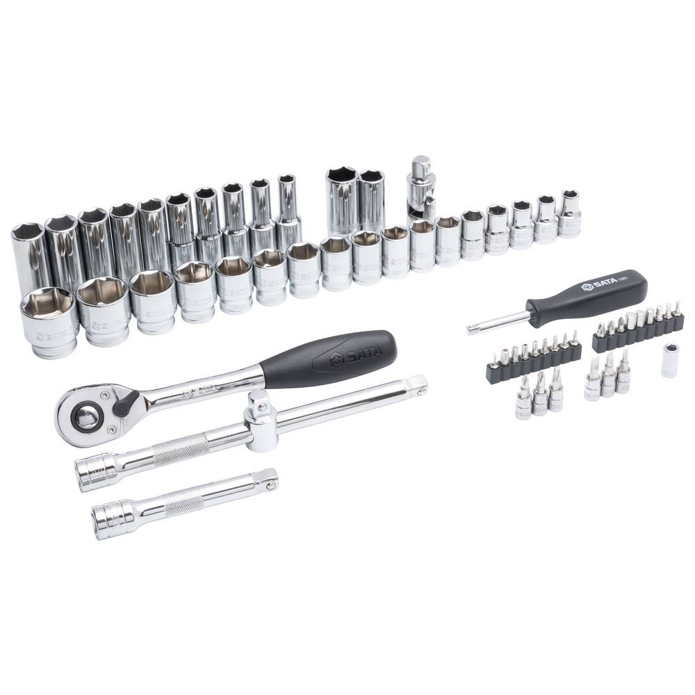 SATA 1/2" 6-kant Steckschlüssel Satz, 60-tlg.