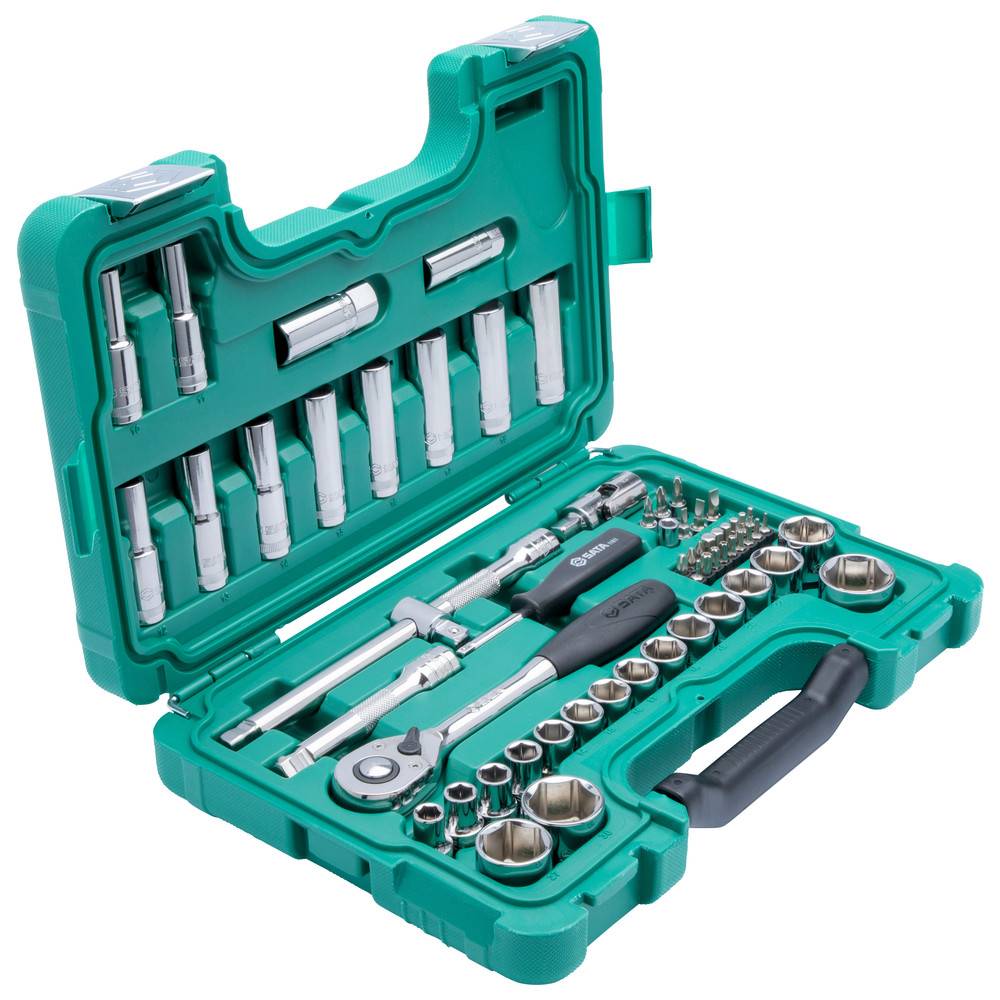 SATA 1/2" 6-kant Steckschlüssel Satz, 60-tlg.