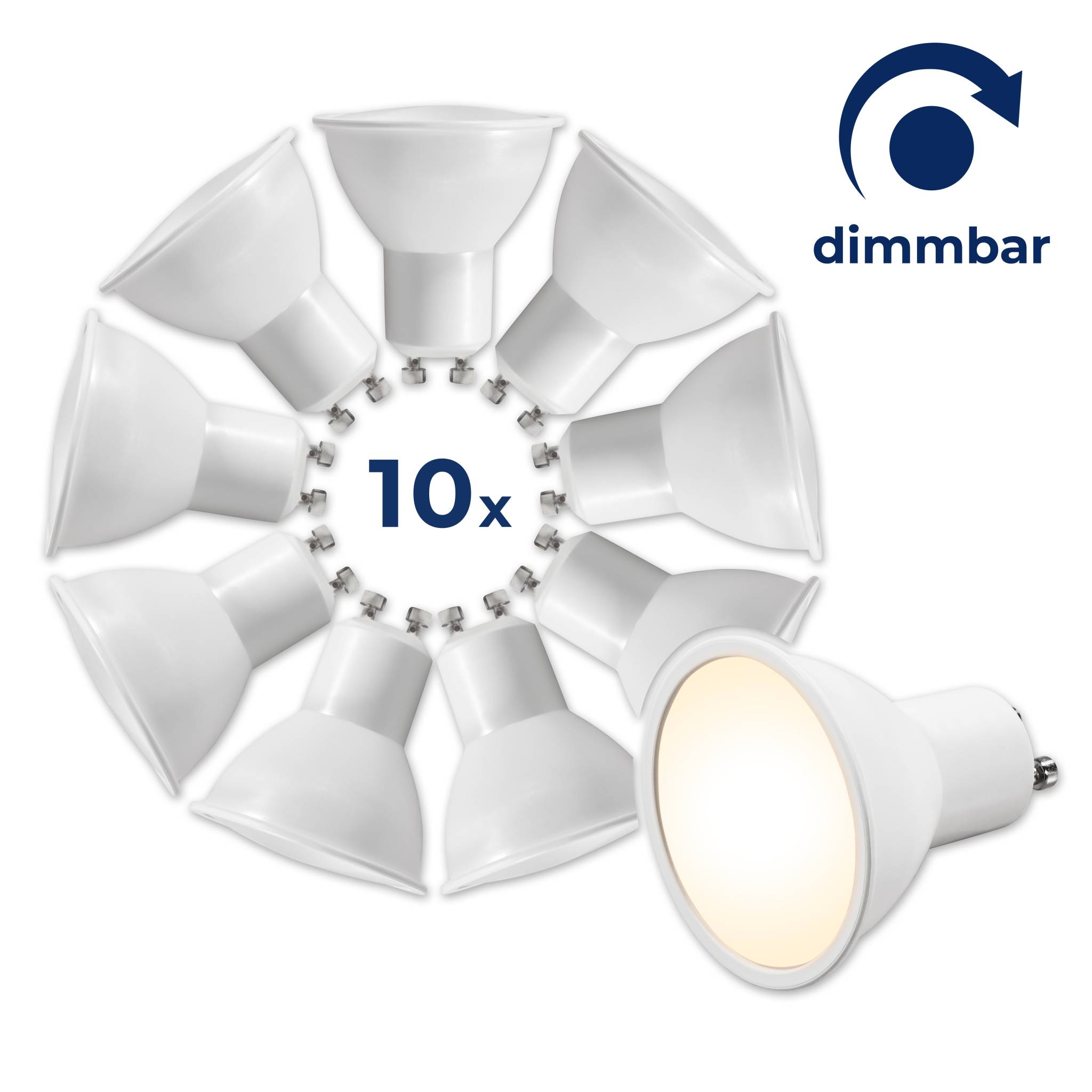 LED-Strahler McShine "MS-60-10dimm" 6W, 510lm, warmweiß, dimmbar, 10er-Pack