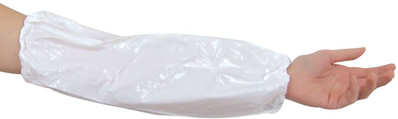 Hygostar Schutzärmel Vinyl, weiß 130my, 46cm, VPE: 24 Stück