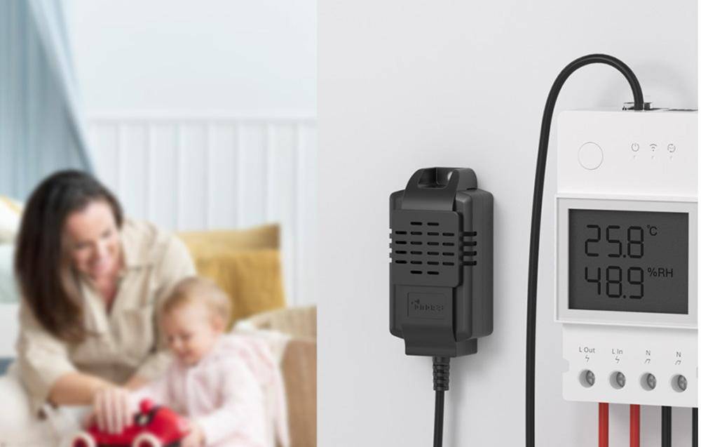 Temperatur- und Feuchtigkeitssensor Sonoff THS01, RJ9