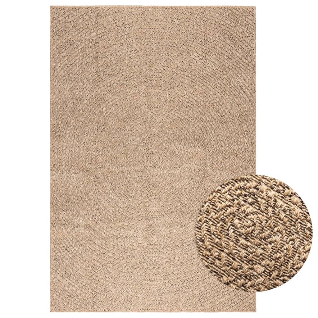 vidaXL Teppich 140x200 cm Jute-Optik Innen und Außen