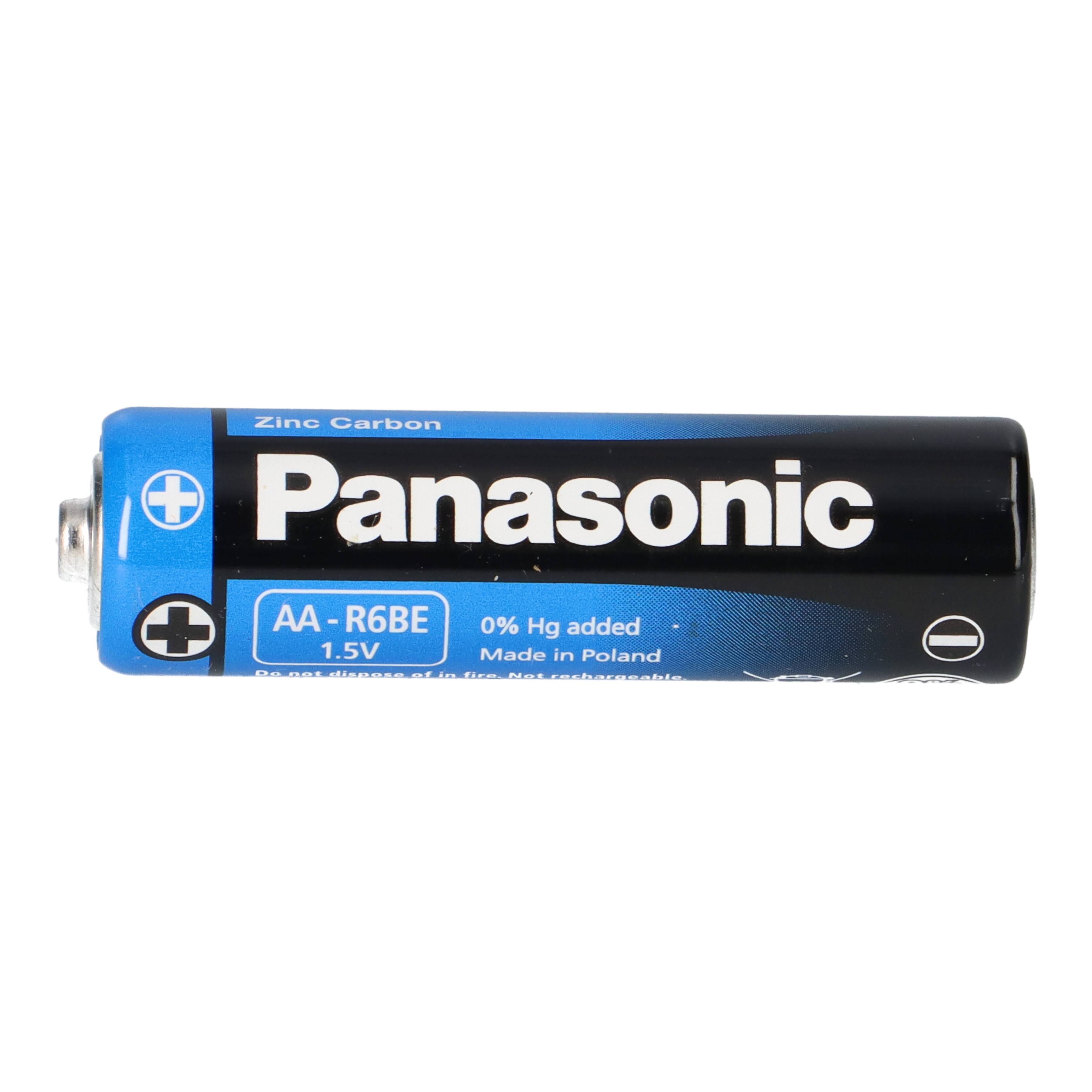 Batterie 1,5V Mignon AA Bli4 Panasonic R6BE/4BP(Verpackungseinheit 4) 1,5 V, 14,5 mm