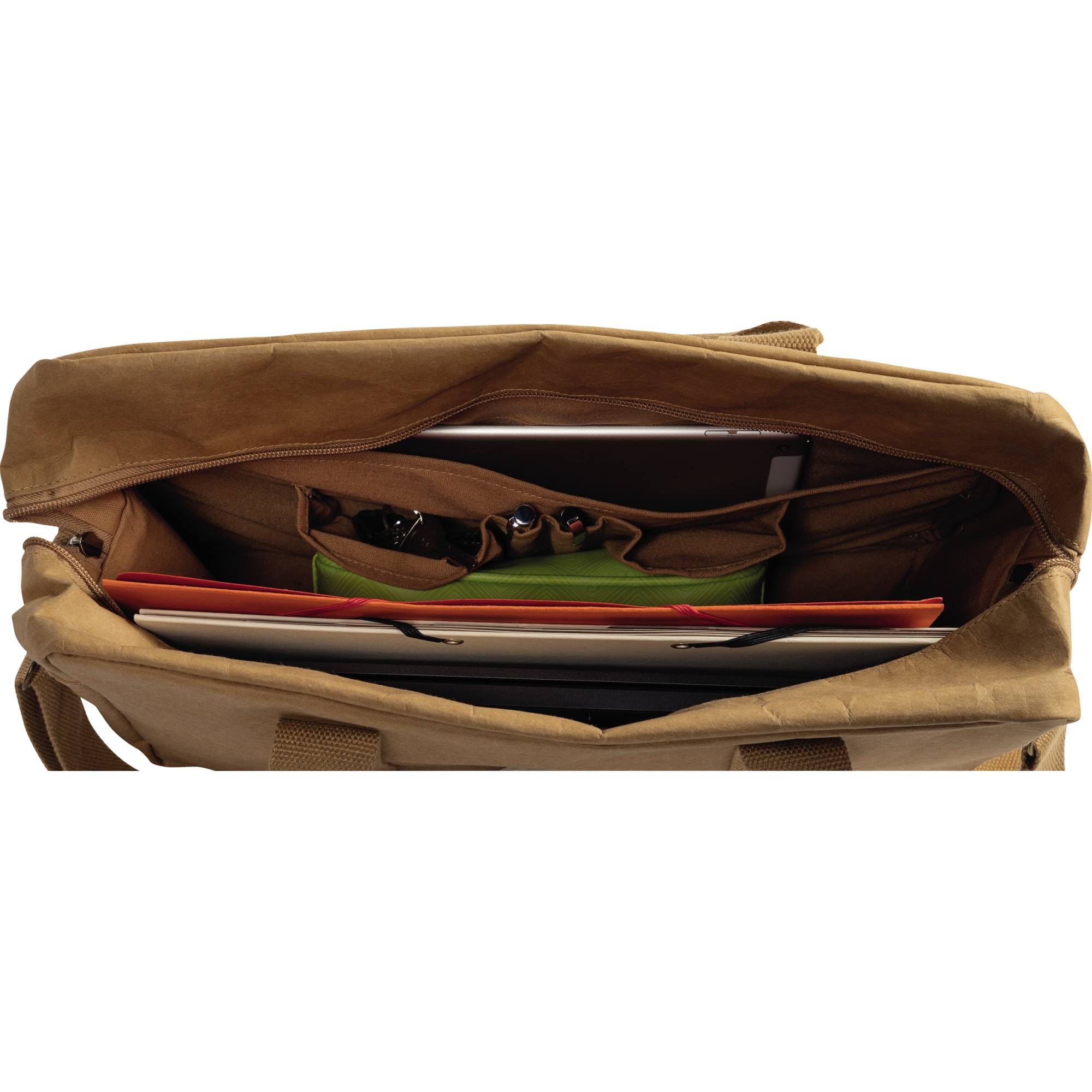 Exacompta 17660E Tasche 39x29x15cm aus Papier in Lederoptik, Eterneco - Braun geometrische Motive