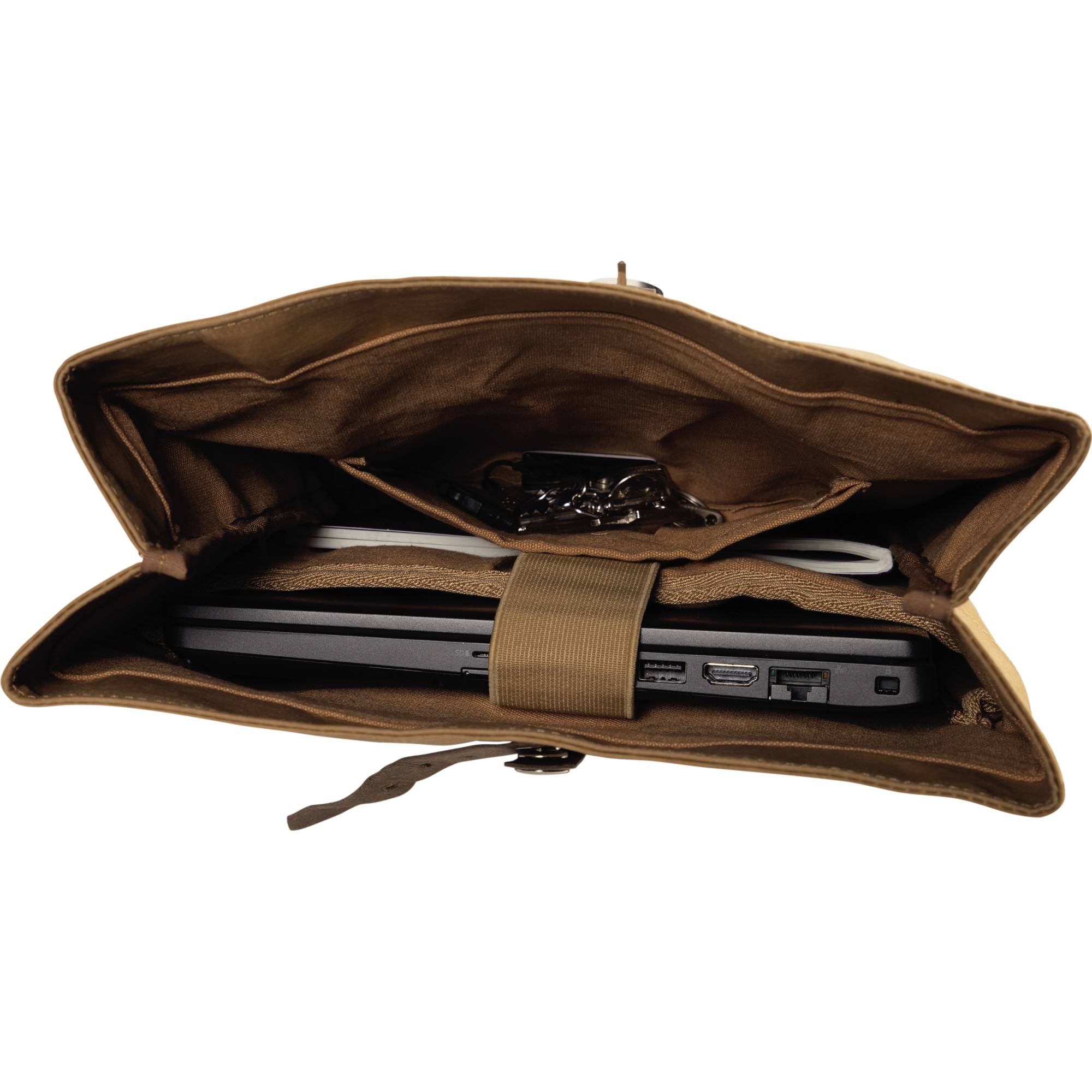 Exacompta 17640E Rucksack 32x44x12cm aus Papier in Lederoptik, Serie Eterneco - Braun geometrische Motive