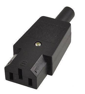 MicroConnect IEC Power Adaptor C13 Plug C13 Socket, Straight, Black 10A 250V
