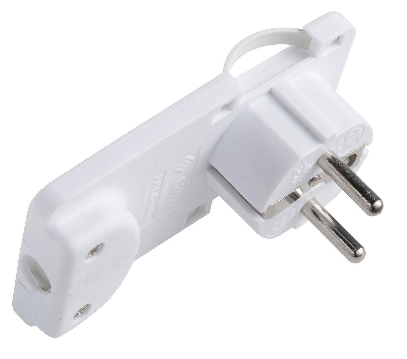 MicroConnect Schuko Angled Power Plug (PESCHPLUG-W)