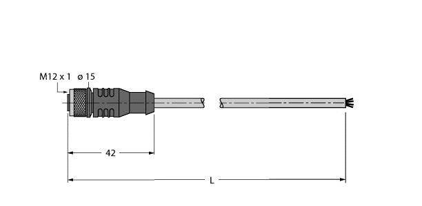 Turck 7030341 Sensor-/Aktor-Steckverbinder, konfektioniert 2m Polzahl Sensoren: 5 1St.