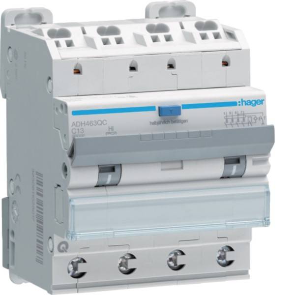 Hager ADH463QC FI-Schutzschalter/Leitungsschutzschalter 230 V, 400V
