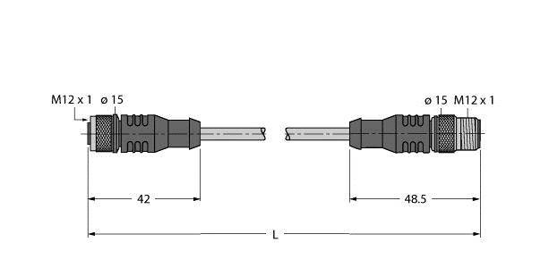 Turck 7030335 Sensor-/Aktor-Anschlussleitung 50m Polzahl Sensoren: 5 1St.