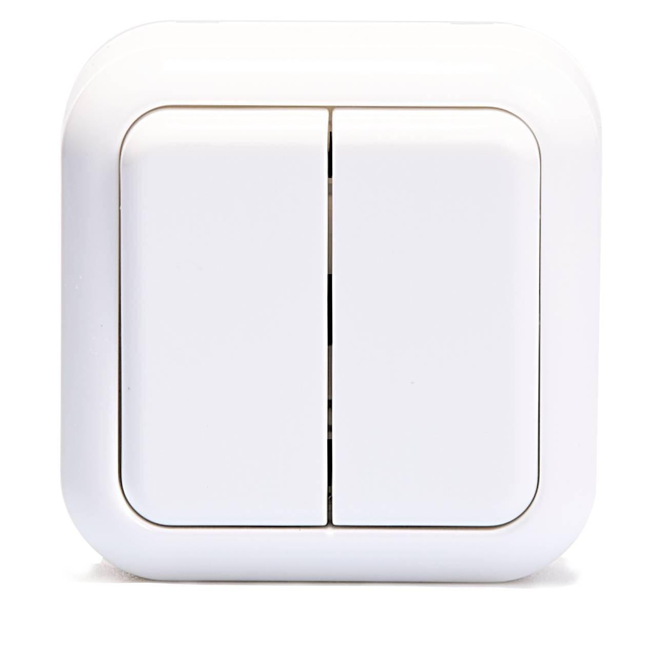 Serien-Schalter McPower "Finery", 2-fach, 250V/10A, AP, weiß